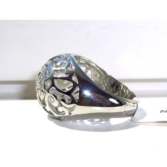 STAINLESS STEEL Open Work Design Dome Ring - Picture 8 of 14